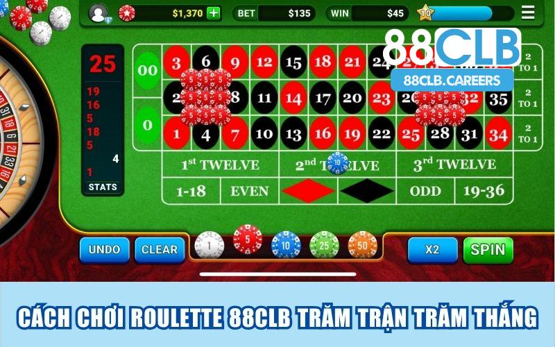 Cách chơi Roulette 88clb live casino đặt cược theo chiến thuật James Bond kiếm lợi nhuận khủng